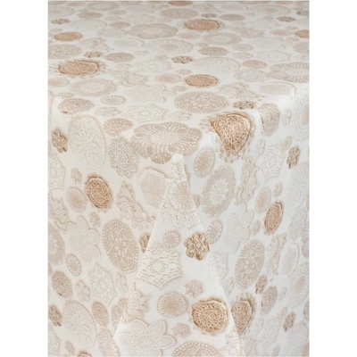 Impol Trade Obrus PVC 7745920 čipkové dečky na krémovom podklade návin 20 m x 140cm