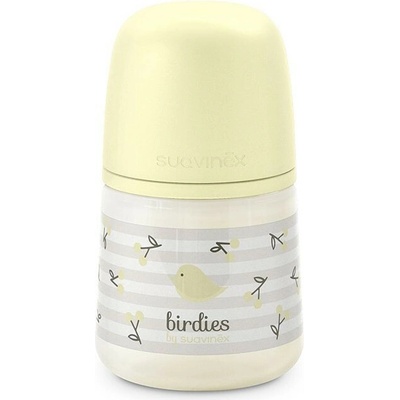 Suavinex fľaša dojčenská fyziologická S Birdies žltá 150 ml