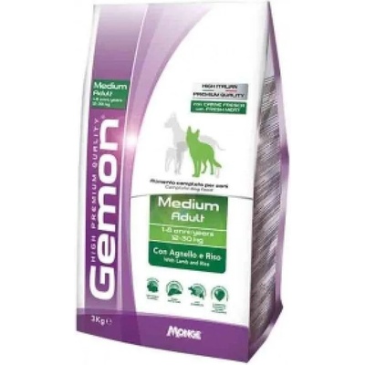Gemon Medium Adult with Lamb and Rice - с агнешко месо и ориз, за средни породи над 12 месеца 20kg