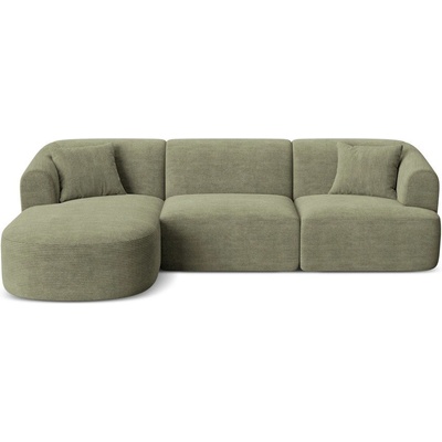 Cosmopolitan Design Зелен ъглов диван от рипсено кадифе (ляв ъгъл) Campi - Cosmopolitan Design (COS_LC_L_266_F1_CAMPI4)