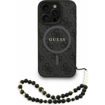 GUESS PU кожен 4G цветен пръстен каишка MagSafe заден калъф за iPhone 16 Pro Max черен Guess | Cheren | ЖЕНИ | UNI