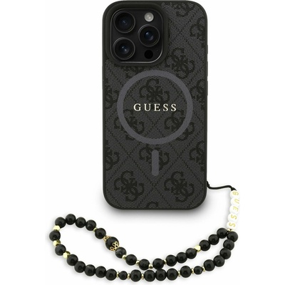 GUESS PU кожен 4G цветен пръстен каишка MagSafe заден калъф за iPhone 16 Pro Max черен Guess | Cheren | ЖЕНИ | UNI