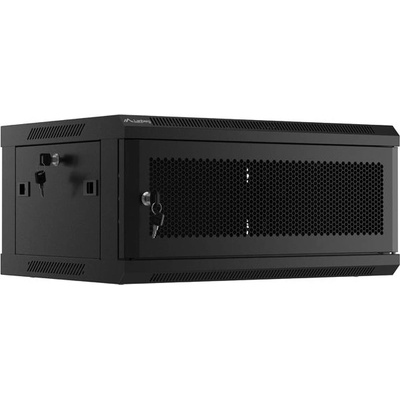 Lanberg Комуникационен шкаф Lanberg rack cabinet 19" wall-mount 4U/600x450 with perforated door black (flat pack) (WF01-6404-23B)
