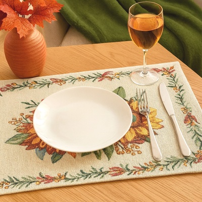 Evenit Prestieranie gobelínové 063C jesenný motív slnečnice Bavlna/polyester 30x40cm