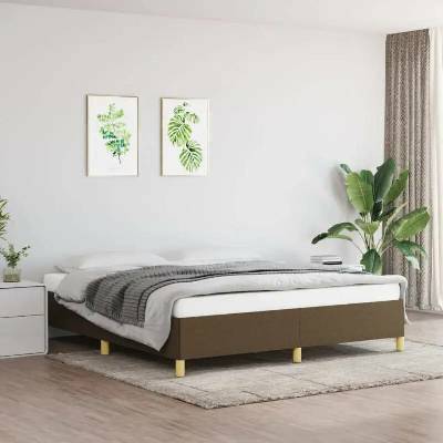 vidaXL 11461.347176 Rám postele bez matrace tmavě hnědý textil