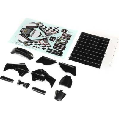 Losi Пластмасова обшивка Losi, черна, стикери: PM-MX