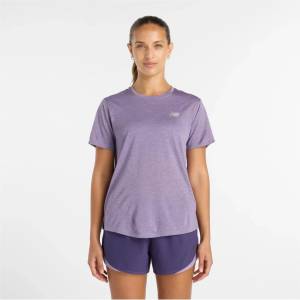 New Balance Дамска тениска New Balance Women's Athletics S/S Running shirt - Candied Violet Heather (916-1222-0912)