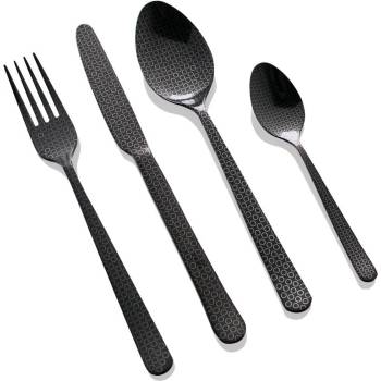 Herdmar (Португалия) Комплект гравирани прибори за хранене HERDMAR OSLO №12 с черно матирано PVD покритие - 36 части (Herdmar 082-3036-0517-190-5001)