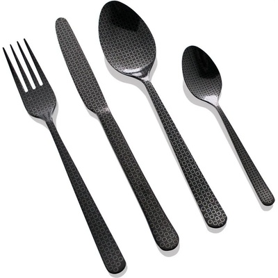 Herdmar (Португалия) Комплект гравирани прибори за хранене HERDMAR OSLO №12 с черно матирано PVD покритие - 36 части (Herdmar 082-3036-0517-190-5001)