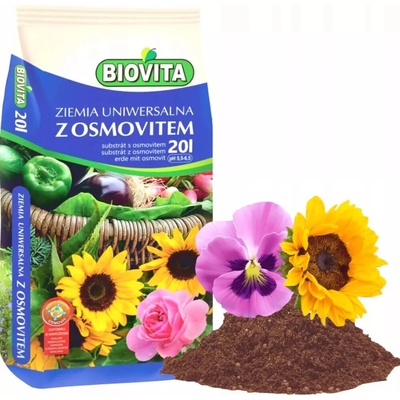 Univerzálny substrát na kvety s Osmovitom Biovita 20 L