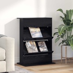 vidaXL Етажерка за списания Черния дъб 70 x 41 x 96 см (899536)