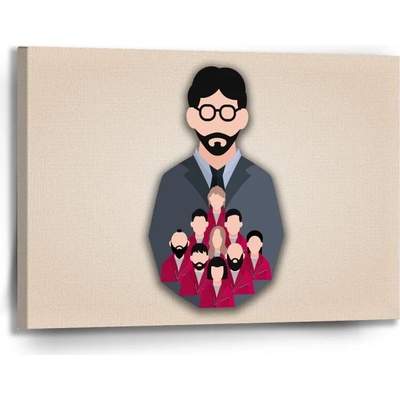 Sablio Obraz Money heist Profesor a jeho tím Béžová - 90x60 cm