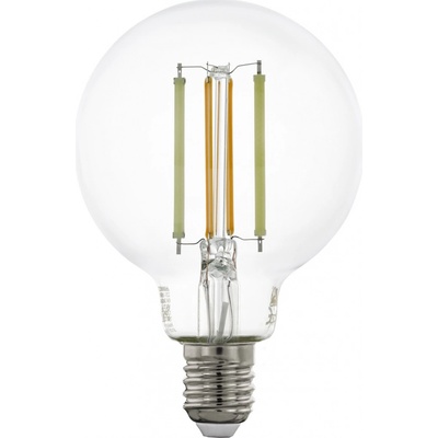 Eglo 12237 E27 6W 60W veľká guľa G80 LED svetelný zdroj CCT filament múdre osvetlenie 806lm 2200 6500K ovládanie hlasom, regulovateľná intenzita svetla, nastaviteľná farebná teplota, na diaľ