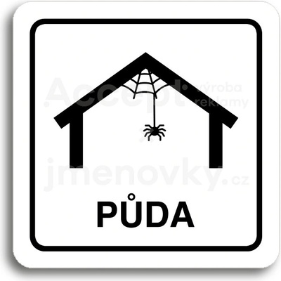 ACCEPT Piktogram půda - bílá tabulka - černý tisk