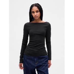 GAP Тениче с лодкообразен деколте GAP GAP | Cheren | ЖЕНИ | XXS