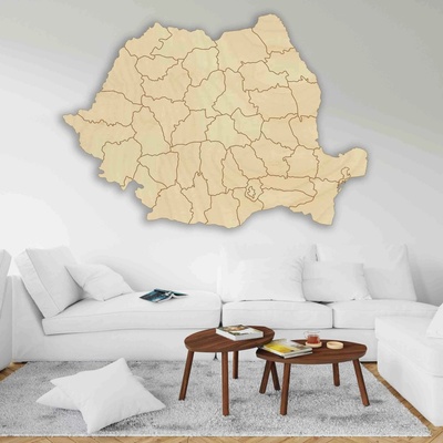 SENTOP | Dřevěná nástěnná mapa Rumunsko| SENTOP M006
