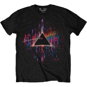Pink Floyd Dark Side of the Moon Pink Splatter Тениска с къс ръкав Black S (GDAPFTS02MB01)