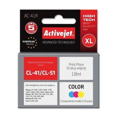 Compatible AC-41R Касета с мастило (заместител за Canon CL-41, Premium, 18 ml, цветна) (AC-41R)