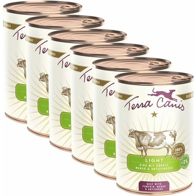 Terra Canis Light Beef with pumpkin mango & artichoke 6 x 400 g