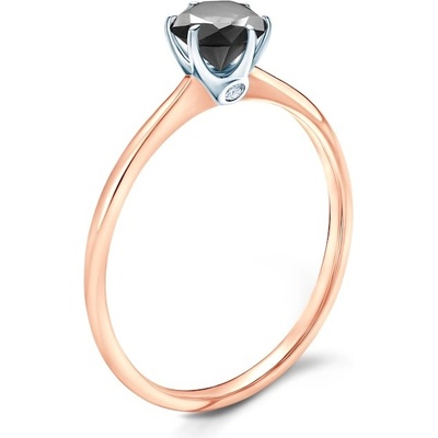 Savicki Zásnubný prsteň The Journey dvojfarebné zlato čierny diamant TJ R3 SZCD RB