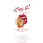 Lick-it Lick it! - ядлив лубрикант и масажен гел 2в1 - шампанско и ягода - 50 мл - desirel