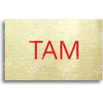 ACCEPT Tabulka SEM - TAM - typ 30 (80 x 50 mm) - zlatá tabulka - barevný tisk bez rámečku