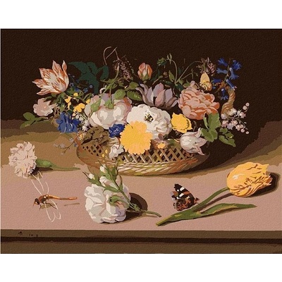 zuty Malování Podle Čísel Zátiší Květin Ambrosius Bosschaert 40 x 50 Cm Plátno Rám