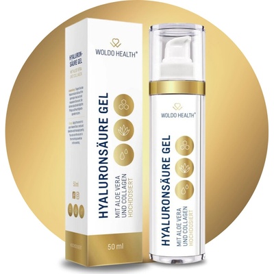 WoldoHealth kyselina hyaluronová s kolagenem a aloe vera gel 50 ml