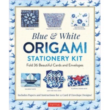 Blue & White Origami Stationery Kit: Fold 36 Beautiful Cards and Envelopes: Includes Papers and Instructions for 12 Origami Note Projects
