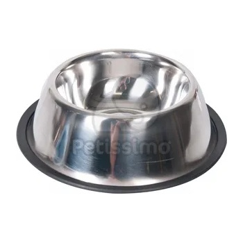 Image 1 of Flamingo метална купичка за кучета със силиконова подметка 23 см - 1590 мл