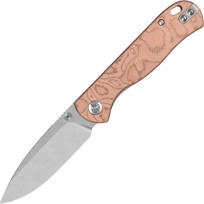 QSP Knife Ferret Nitro V, Stonewash, G10 with Copper foil QS170-E1