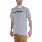 Carhartt Мъжка тениска Carhartt Core Logo S/S T-shirt - Heather Grey - размер XS (016-7684-0311)