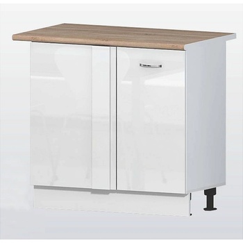 Голд - Аполо Долен кухненски шкаф за ъгъл с 1 врата и рафт Алис b10 100 см бял гланц