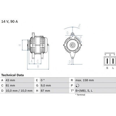 Alternátor BOSCH 0 986 080 430