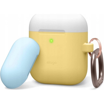Elago AirPods Silicone Duo Hang Case EAPDH-YE-WHPBL
