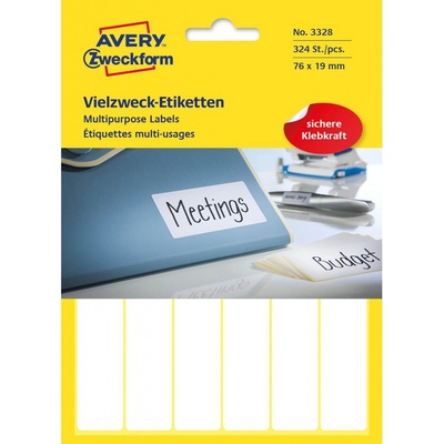 Avery Zweckform 76x19 mm, 324 etiket, bílé 3328