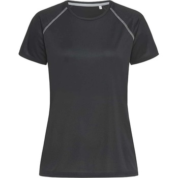 Stedman mesh team raglan st8130 / Дамска спортна риза с реглан - черна s (st8130blos)