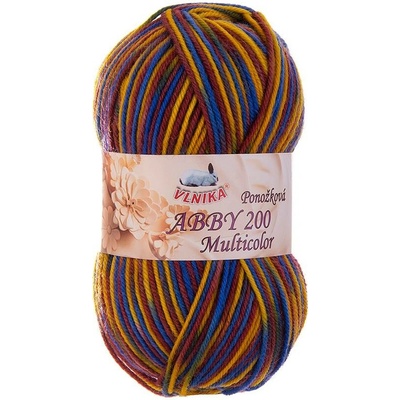 VLNIKA Příze Abby 200 multicolor ponožková Varianta: 353