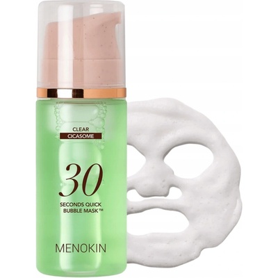 MENOKIN 30 Seconds Quick Bubble Mask Clear Upokojujúca penová maska na tvár 95 ml