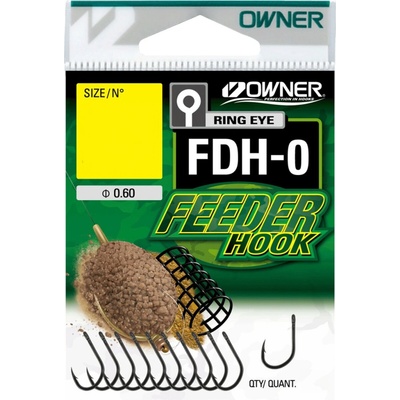 Owner Háček s očkem FEEDER HOOK FDH-0 vel.12 11 ks