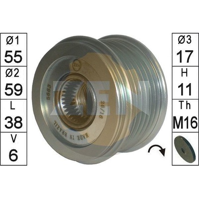Voľnobeżka alternátora ERA ZN5663