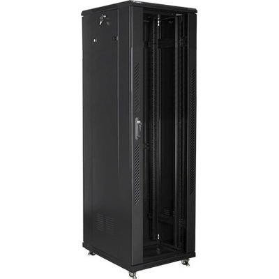 Lanberg Комуникационен шкаф Lanberg rack cabinet 19" free-standing 42U / 600x800 self-assembly flat pack, black (FF01-6842-12B)