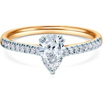 SAVICKI Годежен пръстен Savicki: двуцветно злато, лабораторен диамант