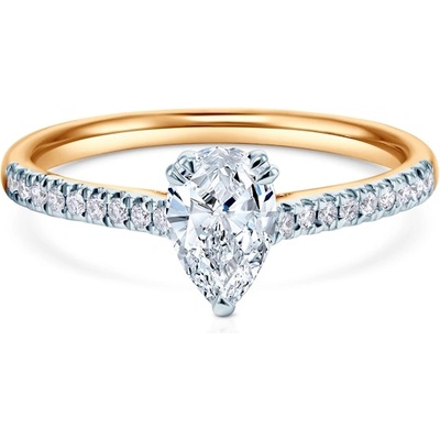 SAVICKI Годежен пръстен Savicki: двуцветно злато, лабораторен диамант