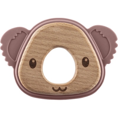Zopa silikon dřevěné kousátko Koala Old Pink