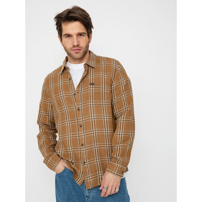 Brixton Charter linen Blend Ls (washed cooper/whitecap plaid)