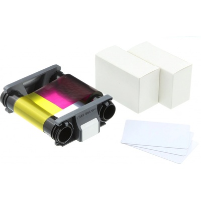 BADGY YMCKO Color Ribbon + 100 cards (0,76mm) pack CBGP0001C