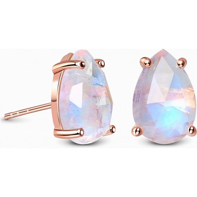 Royal Exklusive Emporial luxusní Duhová měsíční kapka s drahokamem růžové zlato Vermeil GU-DR8927E-ROSEGOLD-MOONSTONE