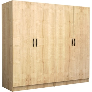 TopMebel Четирикрилен гардероб Victoria TopMebel от меламин в цвят дъб 200x60x181cm - topmebel - 629,33 лв