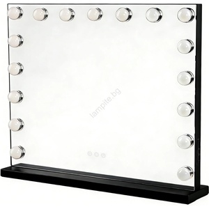 BRILAGI - LED димируемо огледало за грим HOLLYWOOD LED/15W/230V 60x50 cm черно (BG5820)